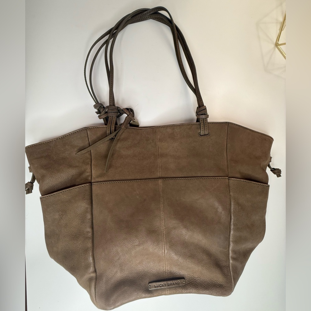 Lucky Brand Green Leather Shoulder Bag/Tote - Picture 12 of 16